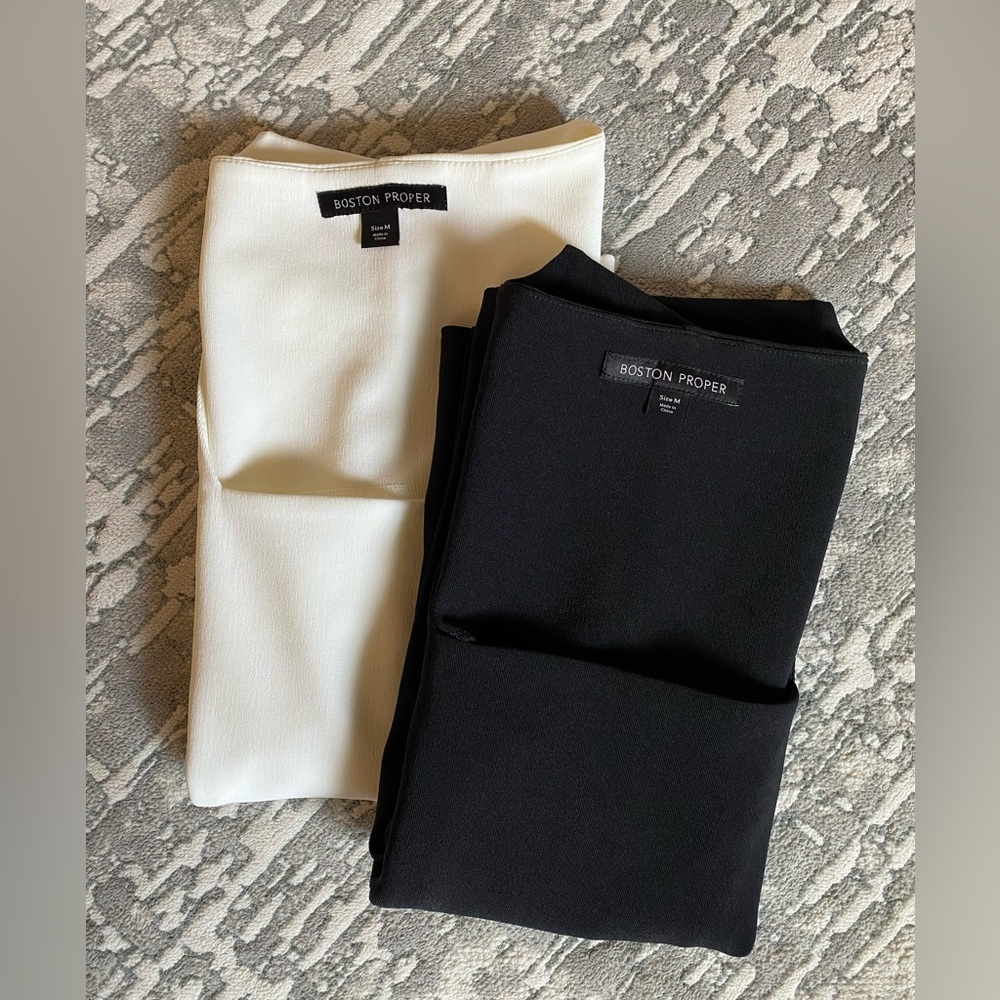2 Boston Proper Square-Neck Tank Tops, Like New - Picture 7 of 10